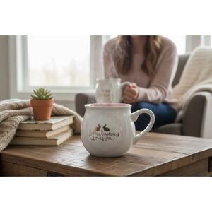 Threshold Coffee Mug Unisex OS White NWT Somebunny Loves You Easter Bunny